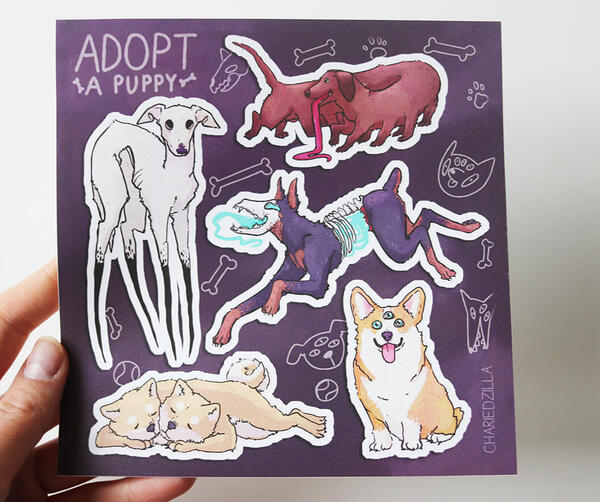 Sticker set dogs